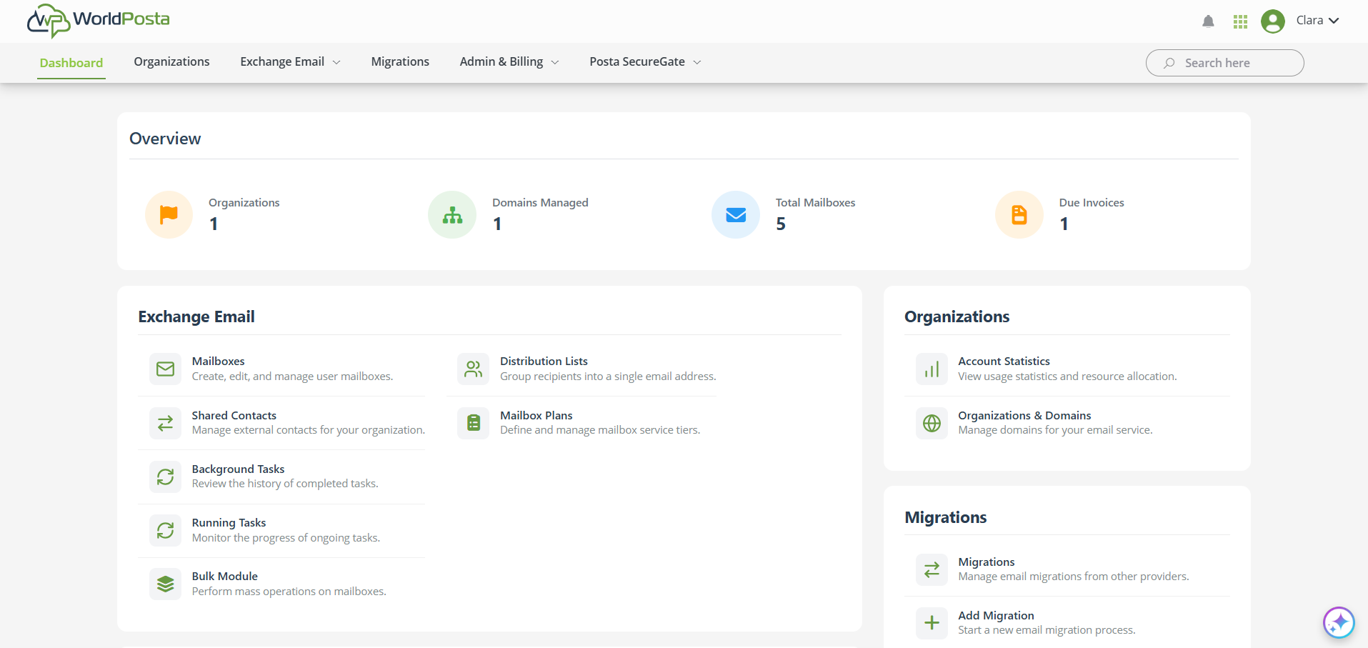 WorldPosta Tools Manager admin console